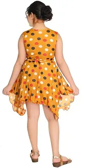 SFC Fashions Girls Cotton Blend Above Knee Party Dress (Yellow, 2-3 Years) (GR-148)-thumb1
