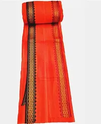 Maa Sarveshvari Pure Cotton Bhagwa Gamcha-thumb1