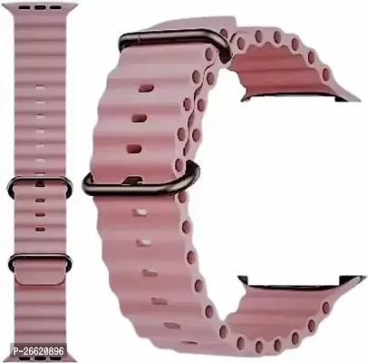 Smartwatch Strap Compatible For All Apple Watch 40Mm 44Mm 41Mm 45Mm 49Mm For Smartwatch 7/8/8 Ultra /Se Bracelet Watch Belt Silicone Watchband Smart Watch Strap Pink