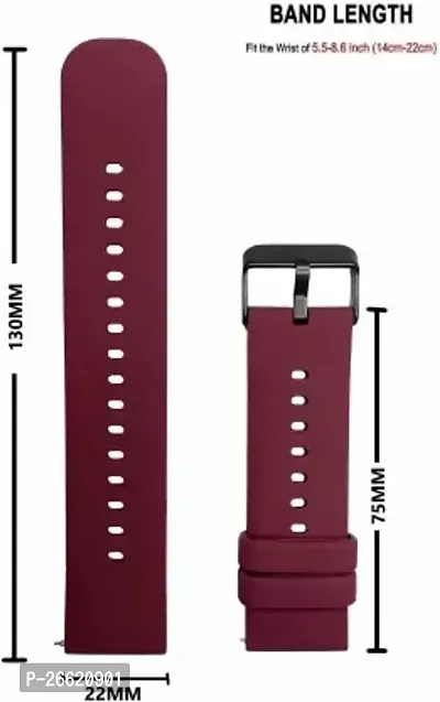 22Mm Soft Strap Compatible Watch List In Photo And Description Smart Watch Strap Maroon Smart Watch Strap Mullti Color