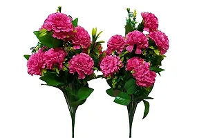 Real Pbr Set Of 2 Beautiful Decorative Artificial Flower Bunches For Home Decor Pink Without Pot-thumb1