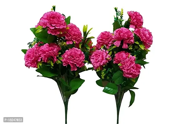 Real Pbr Set Of 2 Beautiful Decorative Artificial Flower Bunches For Home Decor Pink Without Pot-thumb2