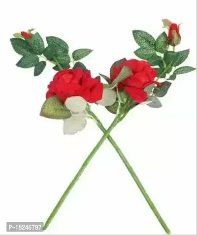 Real Pbr Artificial Red Rose Flower Sticks Lifelike Fake Rose For Wedding Home Party Decoration Event Gift 2 Pcs