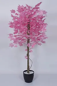 Real Pbr Artificial Maple Tree Bonsai Plant Home Decorative For Indoor Outdoor Home Office Garden Party Decor Set Of 3 Pink-thumb1