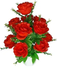 Real Pbr Red Rose Artificial Flower With Pot 12 Inch Pack Of 1 Flower With Basket-thumb2