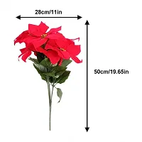 Real Pbr Red Green Rose Artificial Flower 13 Inch Pack Of 5 Flower Bunch-thumb1