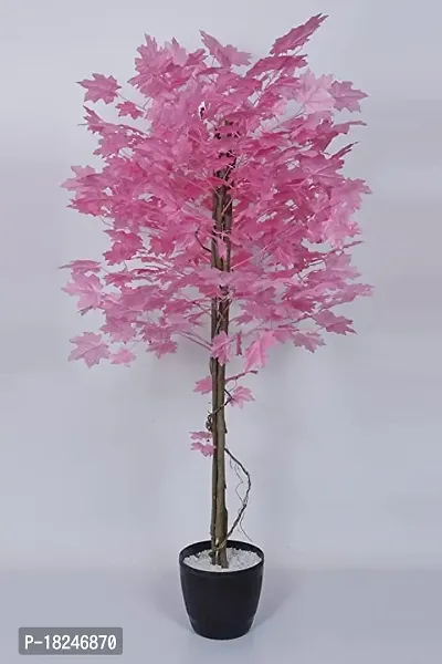 Real Pbr Artificial Maple Tree Bonsai Plant Home Decorative For Indoor Outdoor Home Office Garden Party Decor Set Of 10 Pink-thumb2