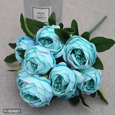 Real Pbr Roses Bunch Artificial Flowers Western Rose Wedding Decoration Peony Fake Flower 10 Head