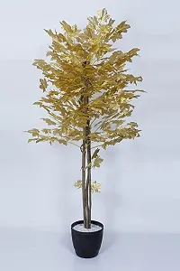 Real Pbr Artificial Maple Tree Bonsai Plant Home Decorative For Indoor Outdoor Home Office Garden Party Decor Set Of 5 Golden-thumb2