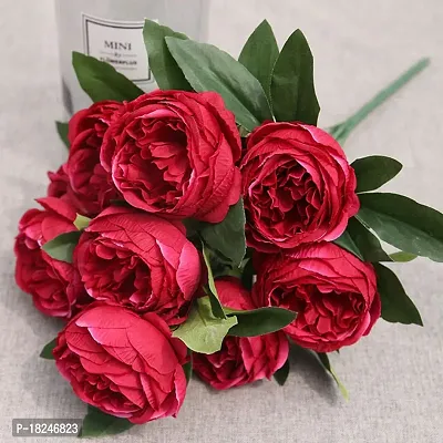 Real Pbr Roses Bunch Artificial Flowers Western Rose Wedding Decoration Peony Fake Flower 10 Head-thumb0