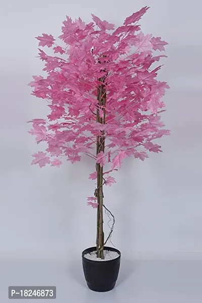 Real Pbr Artificial Maple Tree Bonsai Plant Home Decorative For Indoor Outdoor Home Office Garden Party Decor Set Of 12 Pink-thumb2