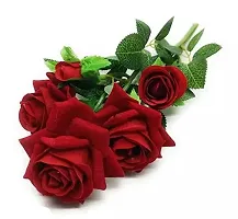 Real Pbr Artificial Red Rose Kali Bunch For Home Decoration Red Rose 1 Bunch-thumb2