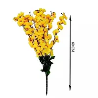 Real Pbr Artificial Home Decoration Cherry Blossom 7 Stick Bunch Yellow Color Pack Of 1-thumb1
