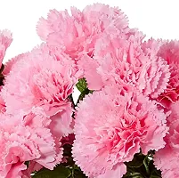 Real Pbr Beautiful Decorative Artificial Carnation Flower Bouquet For Home Decor 50 Cm Tall 18 Flower Stems Bay Pink-thumb3