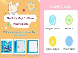 Water Magic Books-Animal Theme - Unlimited Fun With Drawing For Kids - Chunky-Size Water Pen - Reusable Water-Reveal Activity Pad Pack Of 1-thumb3