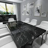 Premium Vinyl Black Marble L Wall Stickers-thumb1