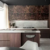 Coffee Brown Wallpaper Marble Wallpaper Removable Wallpaper Self-Adhesive Kitchen Peel and Stick Backsplash Countertop Shelf Liner Bathroom (60 * 200cm)-thumb3