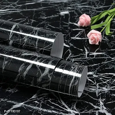 Premium Vinyl Black Marble K Wall Stickers