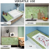 Premium Vinyl Green Marble X Wall Stickers-thumb1