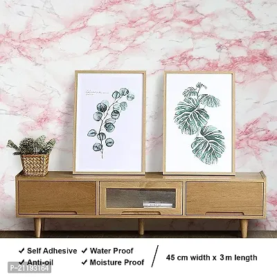 Premium Vinyl Pink Marble X Wall Stickers-thumb4