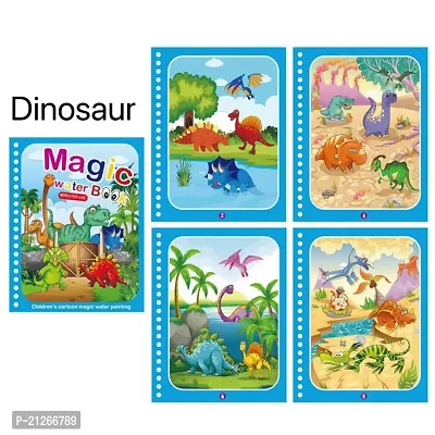 Water Magic Books-Animal Theme - Unlimited Fun With Drawing For Kids - Chunky-Size Water Pen - Reusable Water-Reveal Activity Pad Pack Of 1-thumb4