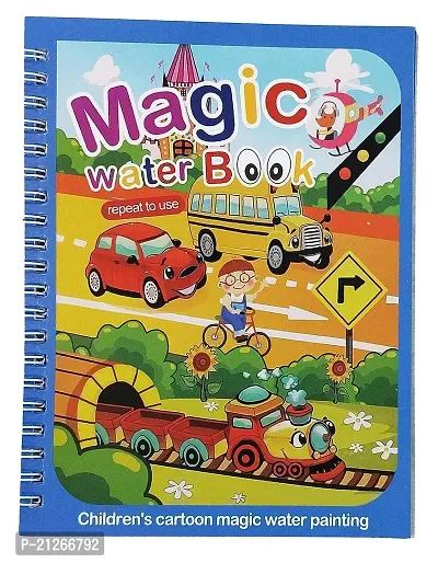 Water Magic Books-Animal Theme - Unlimited Fun With Drawing For Kids - Chunky-Size Water Pen - Reusable Water-Reveal Activity Pad Pack Of 1