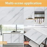 Vinyl Self Adhesive wall sticker white  White Cloud Marble Wallpaper-thumb2