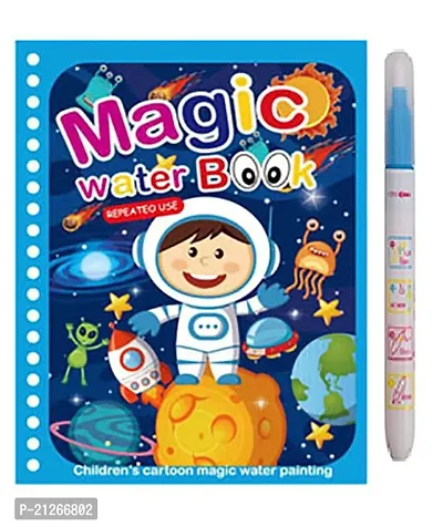 Water Magic Books-Animal Theme - Unlimited Fun With Drawing For Kids - Chunky-Size Water Pen - Reusable Water-Reveal Activity Pad Pack Of 1-thumb2