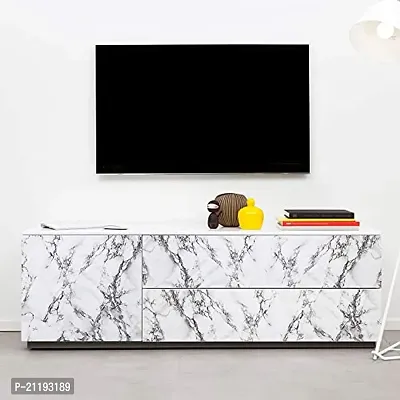 Premium Vinyl White Marble M Wall Stickers-thumb2