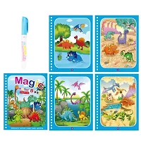 Water Magic Books-Animal Theme - Unlimited Fun With Drawing For Kids - Chunky-Size Water Pen - Reusable Water-Reveal Activity Pad Pack Of 1-thumb2