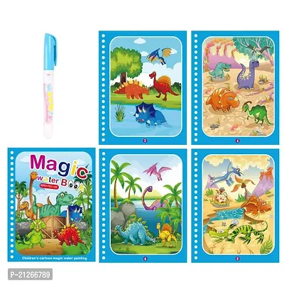 Water Magic Books-Animal Theme - Unlimited Fun With Drawing For Kids - Chunky-Size Water Pen - Reusable Water-Reveal Activity Pad Pack Of 1-thumb3