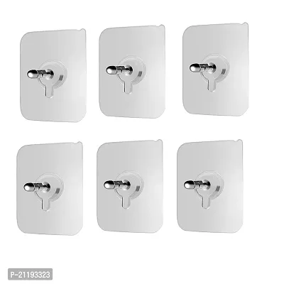 10 Pcs Adhesive Screw Hook Oil and Waterproof No-Trace Without Drilling Hooks for Bathroom Kitchen Home-thumb3