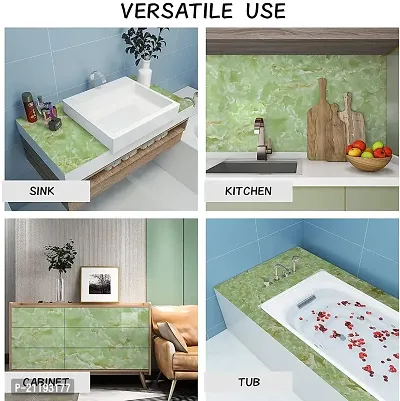 Premium Vinyl Green Marble N Wall Stickers-thumb2