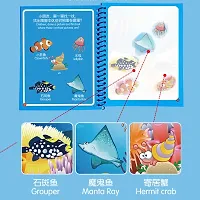 Water Magic Books-Animal Theme - Unlimited Fun With Drawing For Kids - Chunky-Size Water Pen - Reusable Water-Reveal Activity Pad Pack Of 1-thumb3