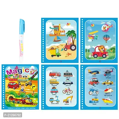 Water Magic Books-Animal Theme - Unlimited Fun With Drawing For Kids - Chunky-Size Water Pen - Reusable Water-Reveal Activity Pad Pack Of 1-thumb3