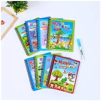 Water Magic Books-Animal Theme - Unlimited Fun With Drawing For Kids - Chunky-Size Water Pen - Reusable Water-Reveal Activity Pad Pack Of 1-thumb1