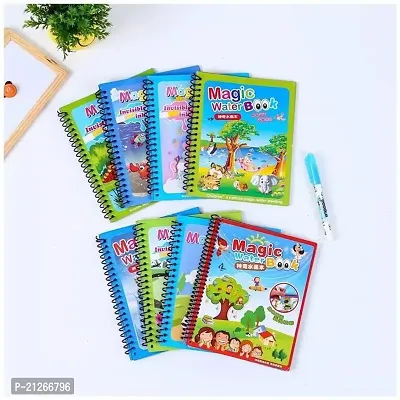 Water Magic Books-Animal Theme - Unlimited Fun With Drawing For Kids - Chunky-Size Water Pen - Reusable Water-Reveal Activity Pad Pack Of 1-thumb2