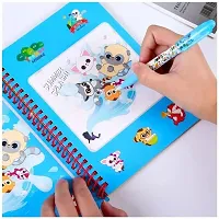 Water Magic Books-Animal Theme - Unlimited Fun With Drawing For Kids - Chunky-Size Water Pen - Reusable Water-Reveal Activity Pad Pack Of 1-thumb2