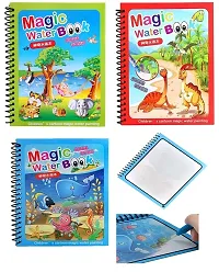 Water Magic Books-Animal Theme - Unlimited Fun With Drawing For Kids - Chunky-Size Water Pen - Reusable Water-Reveal Activity Pad Pack Of 1-thumb2