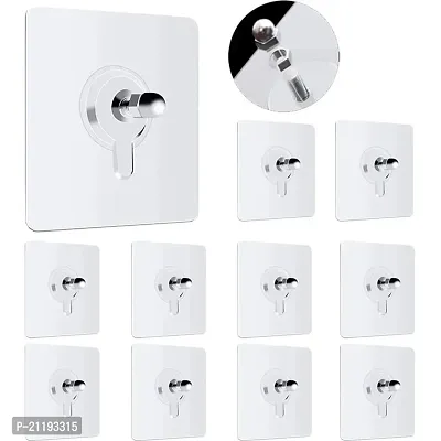 6 Pcs Adhesive Screw Hook Oil and Waterproof No-Trace Without Drilling Hooks for Bathroom Kitchen Home