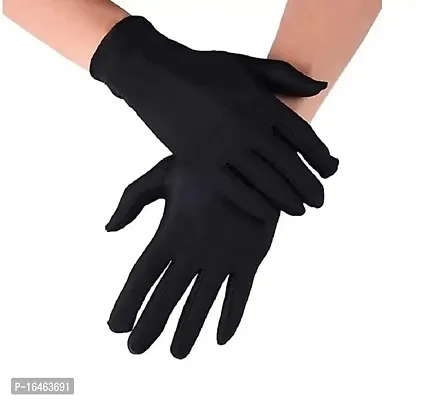 Wiffo Half Black Solid Protective Men  Women Gloves-thumb0