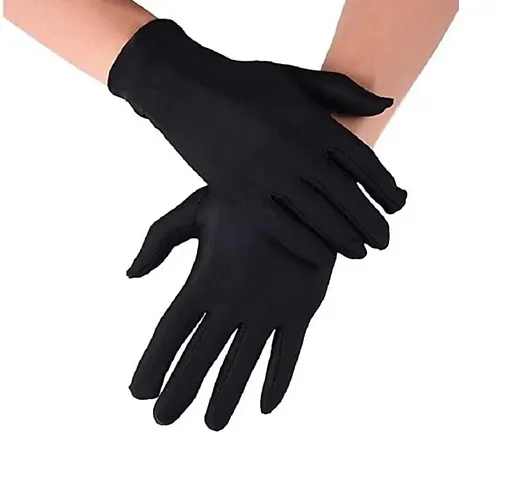 Wiffo Half Black Solid Protective Men & Women Gloves