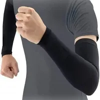 Wiffo Nylon Black Arm Sleeve for Riding-thumb1