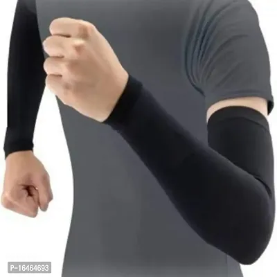Wiffo Nylon Black Arm Sleeve for Riding-thumb2