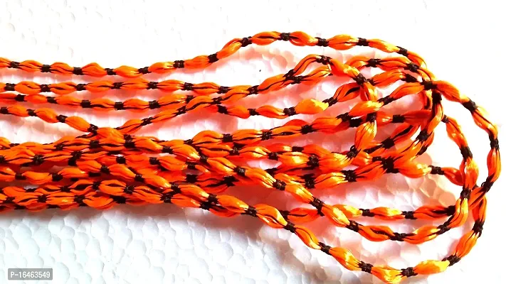 Mahakaal Bhakti Silk Orange Religious Sinduri Mauli Kalawa Sacred Thread (10 m)-thumb0