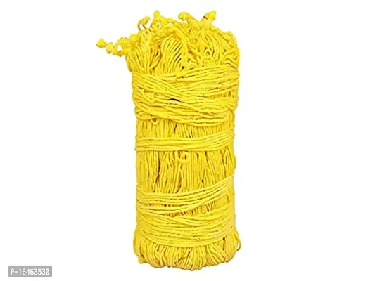 Teezori Yellow Colour Cotton Sacred Janeu Thread For Puja or religious activities/Pack of 1 Set (20 pcs)