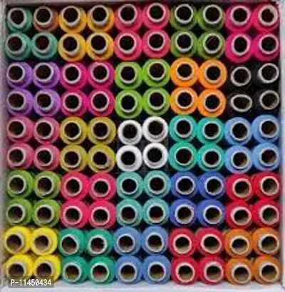 Sewing Thread 100% Spun Polyester Sewing Thread 100 Tubes (25 Shades 4 Tube Each) Ladies Special Thread