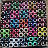 Sewing Thread 100% Spun Polyester Sewing Thread 100 Tubes (25 Shades 4 Tube Each) Ladies Special Thread-thumb1