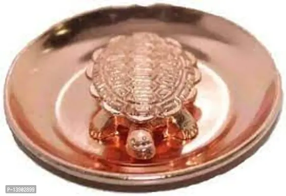 Wiffo Original Feng Shui Metal Tortoise ,Turtle Plate Yantra Vastu Feng Sui/ Metal Vastu/ Feng Shui Tortoise on Plate for Career  Good Luck, Wealth  Success in Business, Home Decor (COPPER) Decorative Showpiecenbsp;