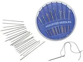 Sewing Kit Box With 50 Pcs Thread,1 pcs cutter,5 pcs bobbin and 1 pcs needle compact-thumb1